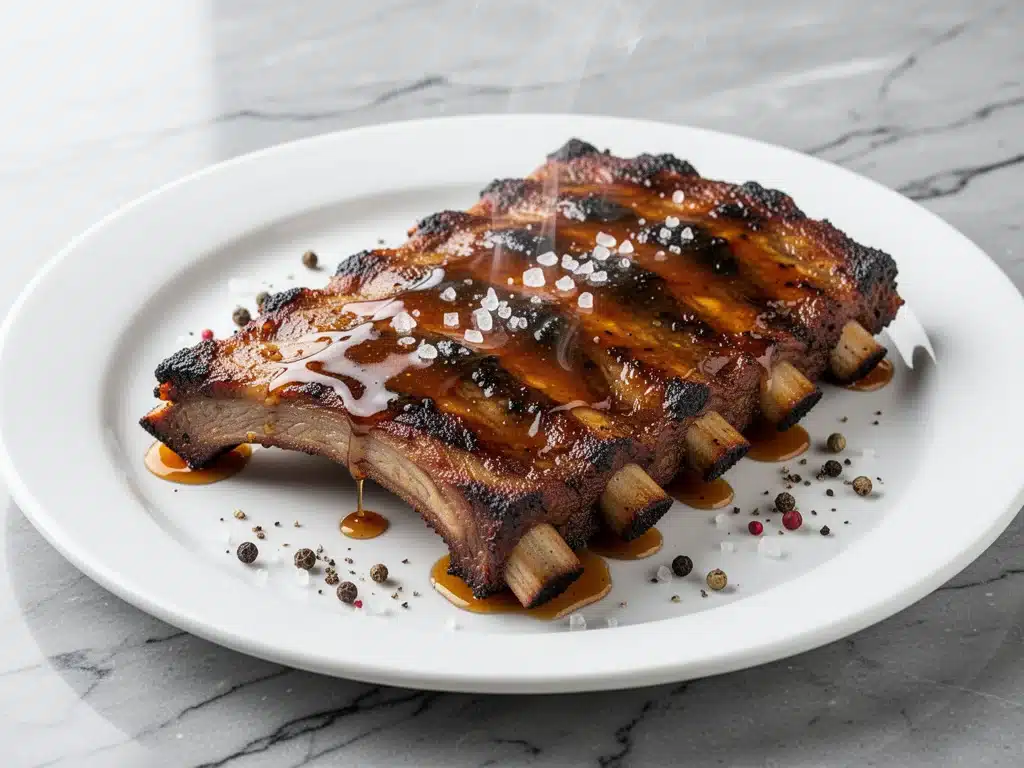 Labor Day Maple Bourbon Ribs - featured image