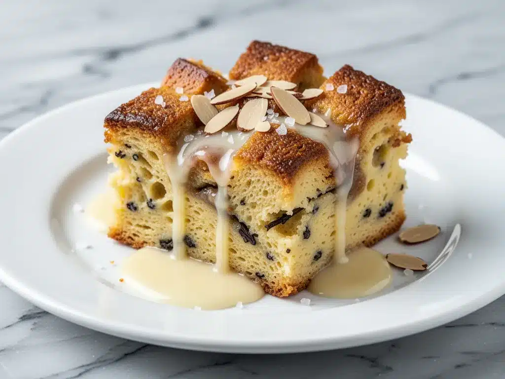 Grandmas Bread Pudding: Best Old-Fashioned Dessert 4 old-fashioned bread pudding with vanilla sauce preparation steps
