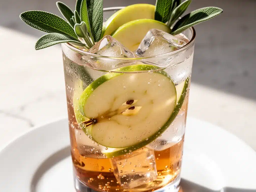 Autumn Gin and Tonic: Best Easy Apple Sage Recipe 4 Autumn Gin and Tonic preparation steps