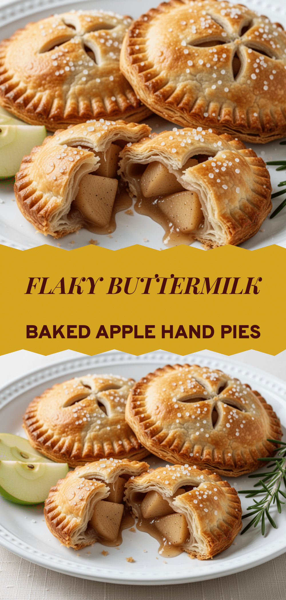 Baked Apple Hand Pies: Easy Flaky Buttermilk Crust 5 baked apple hand pies recipe