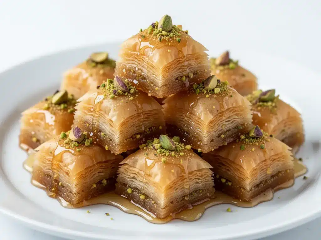 Baklava Bites: Best Easy Phyllo Honey Pistachio Recipe 4 baklava bites preparation steps