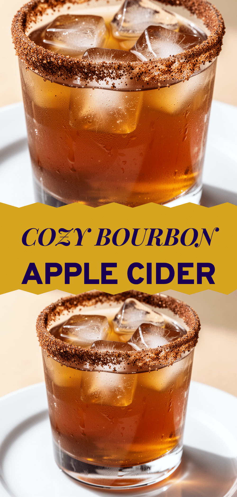 Bourbon Apple Cider Cocktail: 5-Min Cinnamon Rim 5 bourbon apple cider cocktail recipe