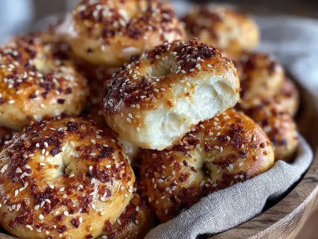 chewy everything bagel with crisp crust - featured image