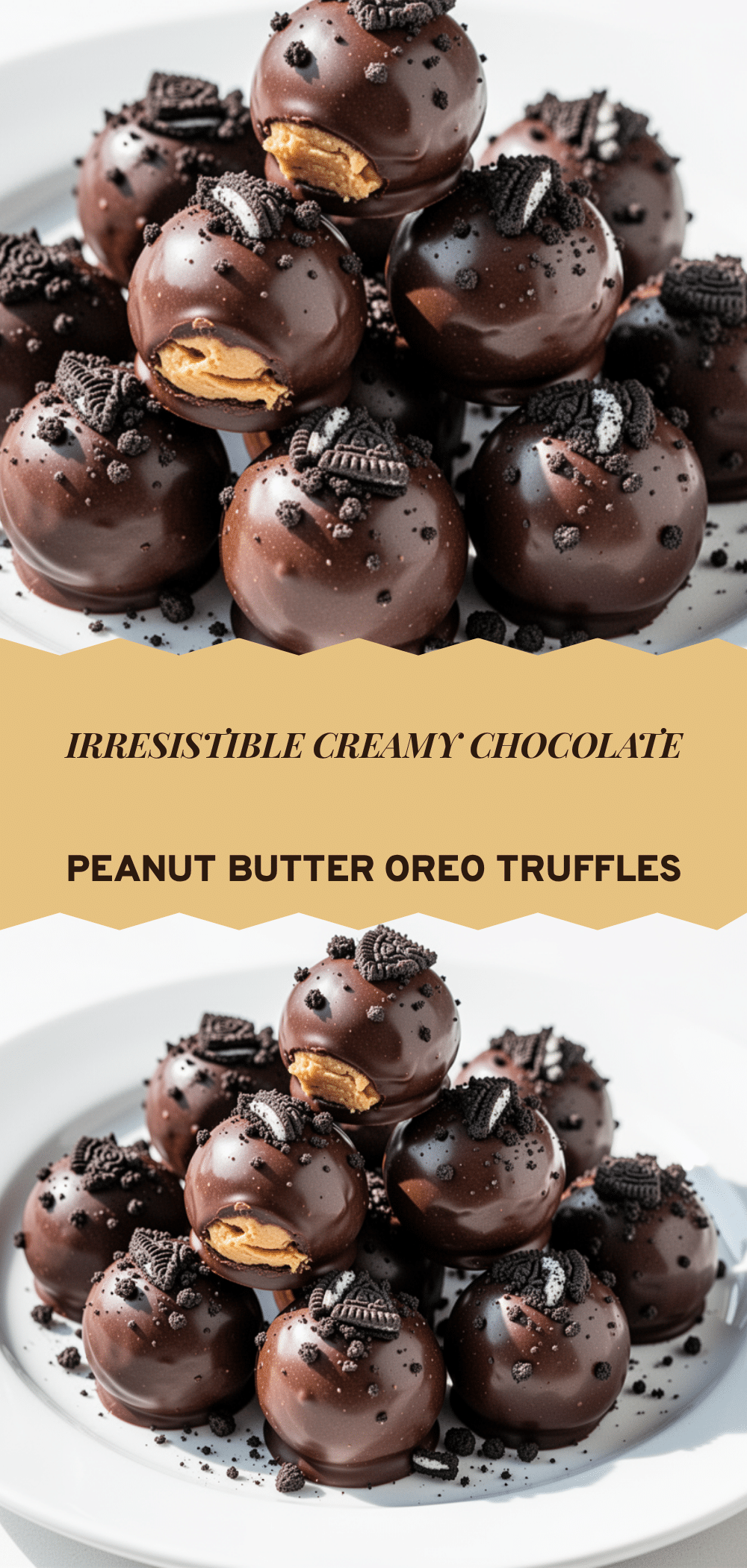 Chocolate Peanut Butter Oreo Truffles: 3-Ingredient No Bake Dessert 5 Chocolate Peanut Butter Oreo Truffles recipe