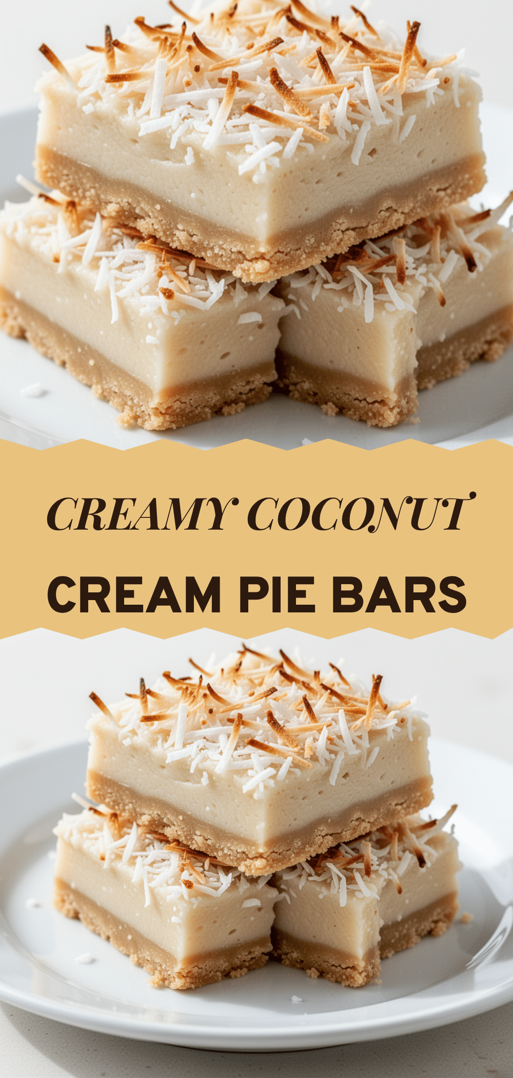 Coconut Cream Pie Bars: 15 Min No Bake Dessert 5 coconut cream pie bars recipe