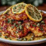 creamy lemon chicken piccata - featured image