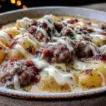 creamy sausage potato soup - featured image