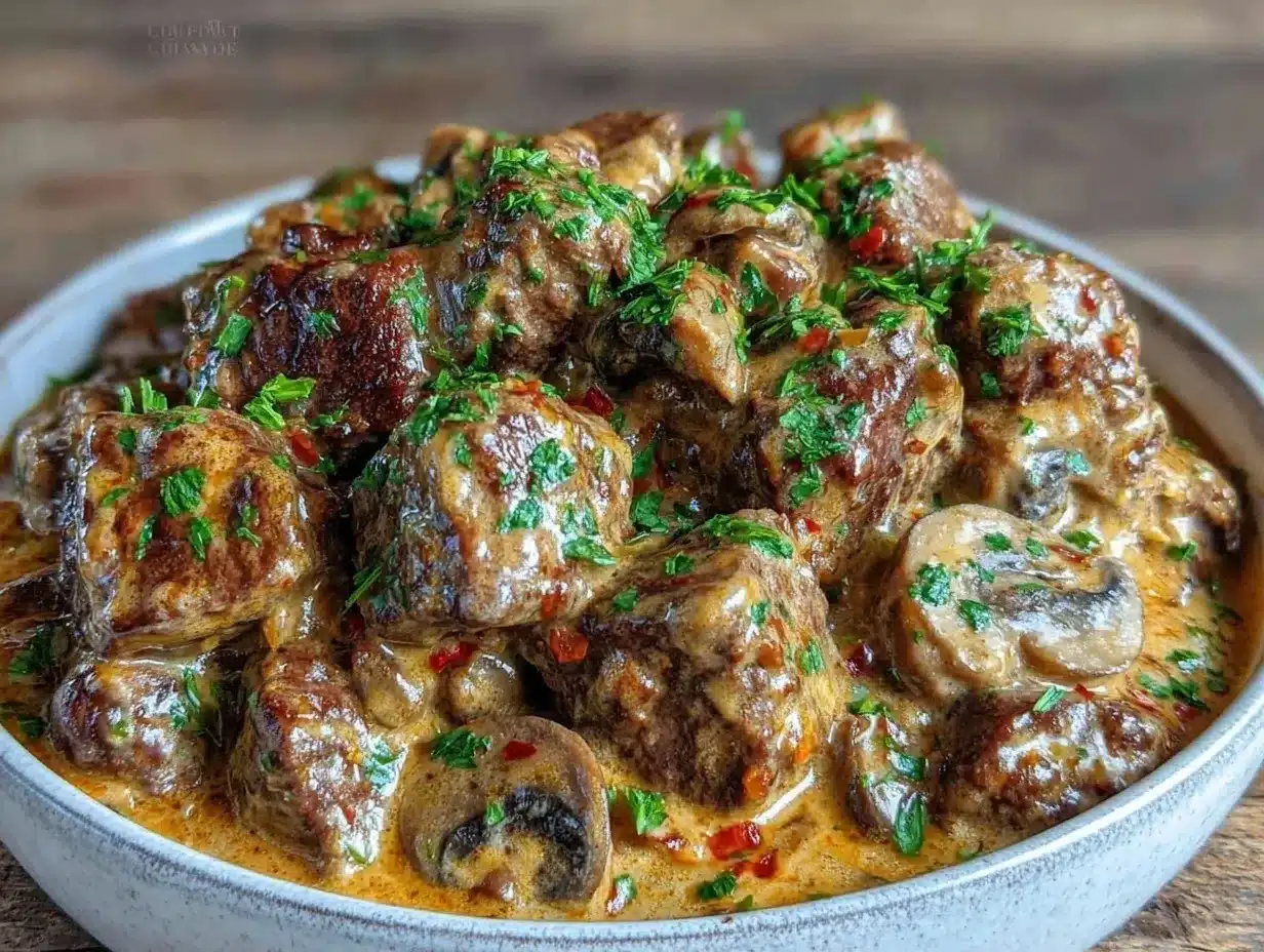 Creamy Slow Cooker Beef Stroganoff: Meal Prep Recipe 4 creamy slow cooker beef stroganoff preparation steps