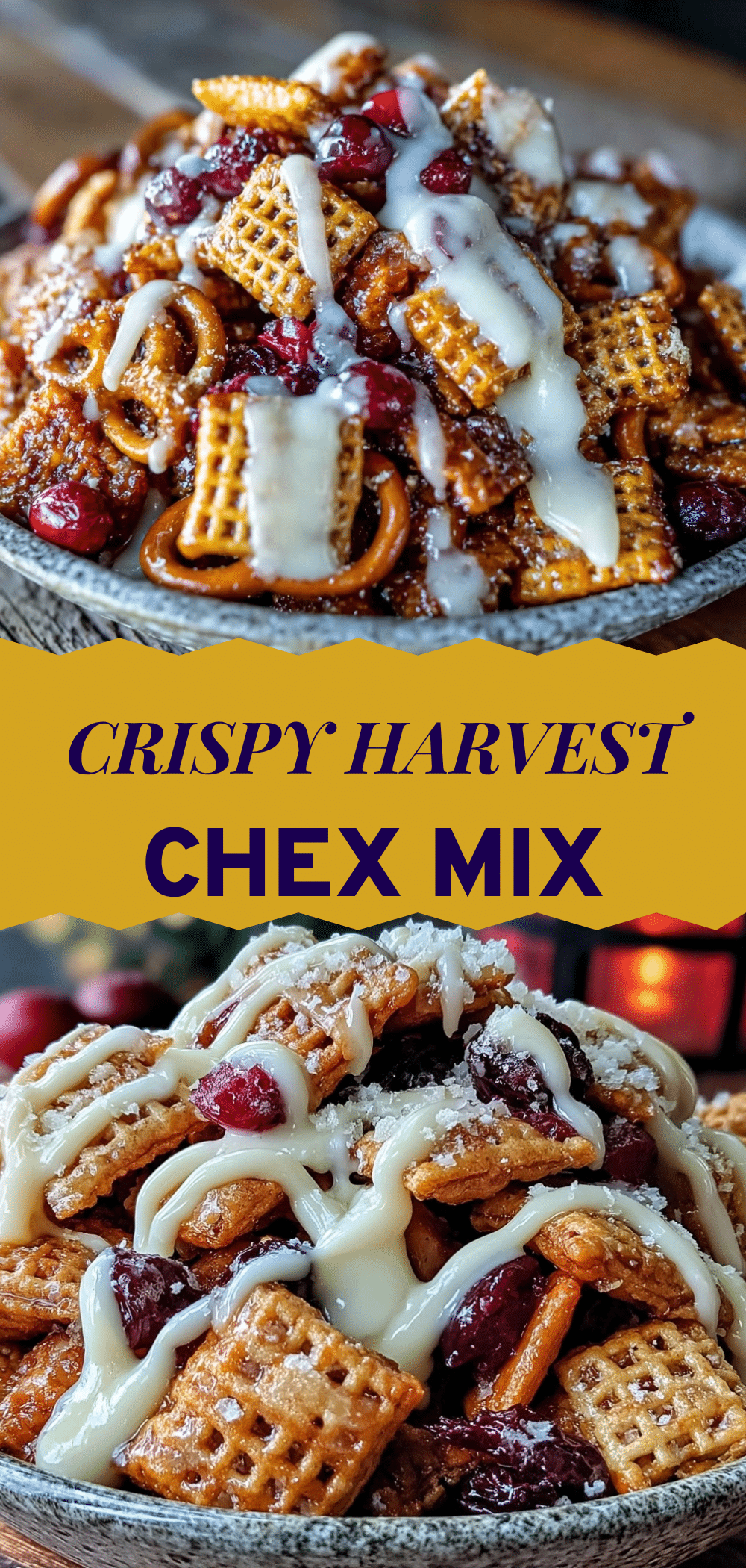 Easy Fall Harvest Chex Mix with White Chocolate: 5min Prep 5 Easy Fall Harvest Chex Mix with White Chocolate recipe