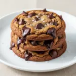 fudgy brown butter chocolate chip cookies - featured image