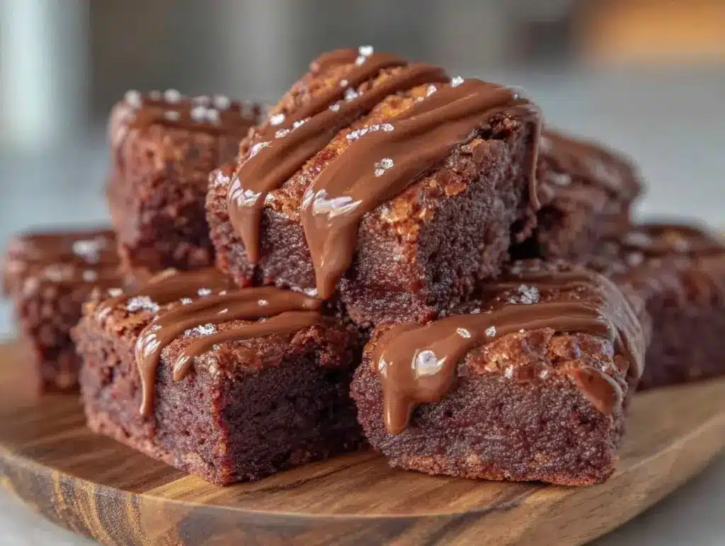 fudgy game day football brownies - featured image