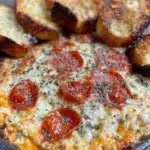 Game Day Cheesy Pepperoni Pizza Dip - featured image