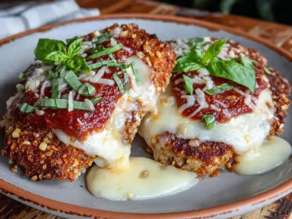 healthy baked chicken parmesan - featured image