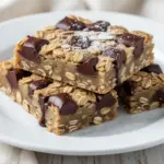 healthy banana oat bars - featured image