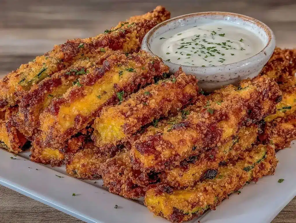 healthy game day zucchini fries - featured image