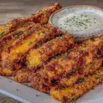 healthy game day zucchini fries - featured image