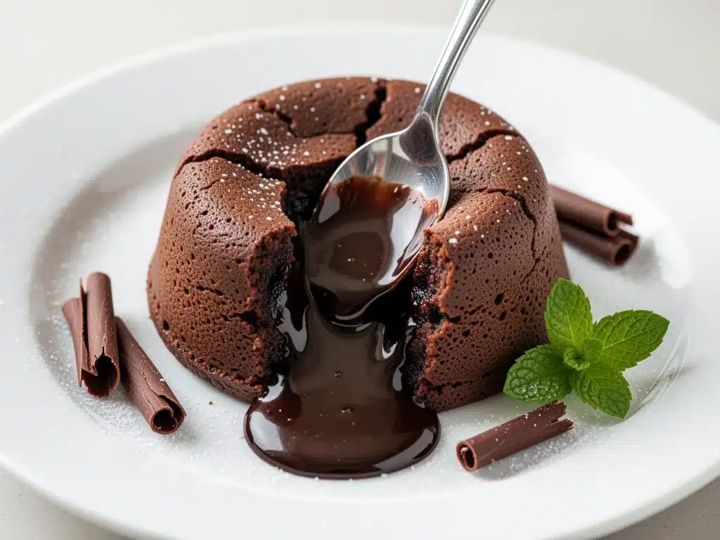 keto chocolate lava cake - featured image