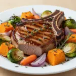 maple glazed pork chops - featured image