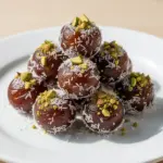 no-bake coconut date balls - featured image