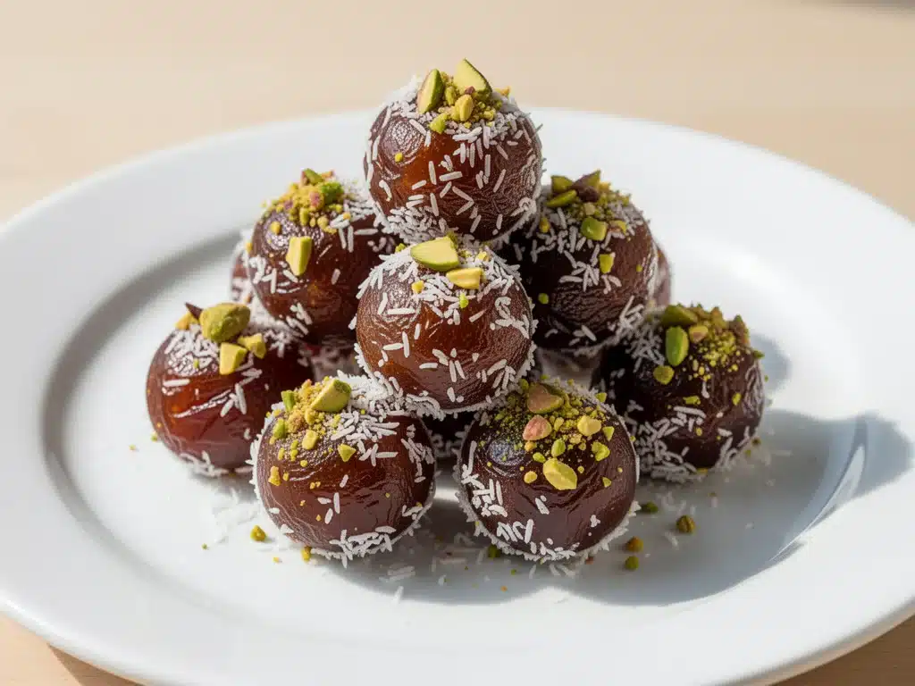 no-bake coconut date balls - featured image