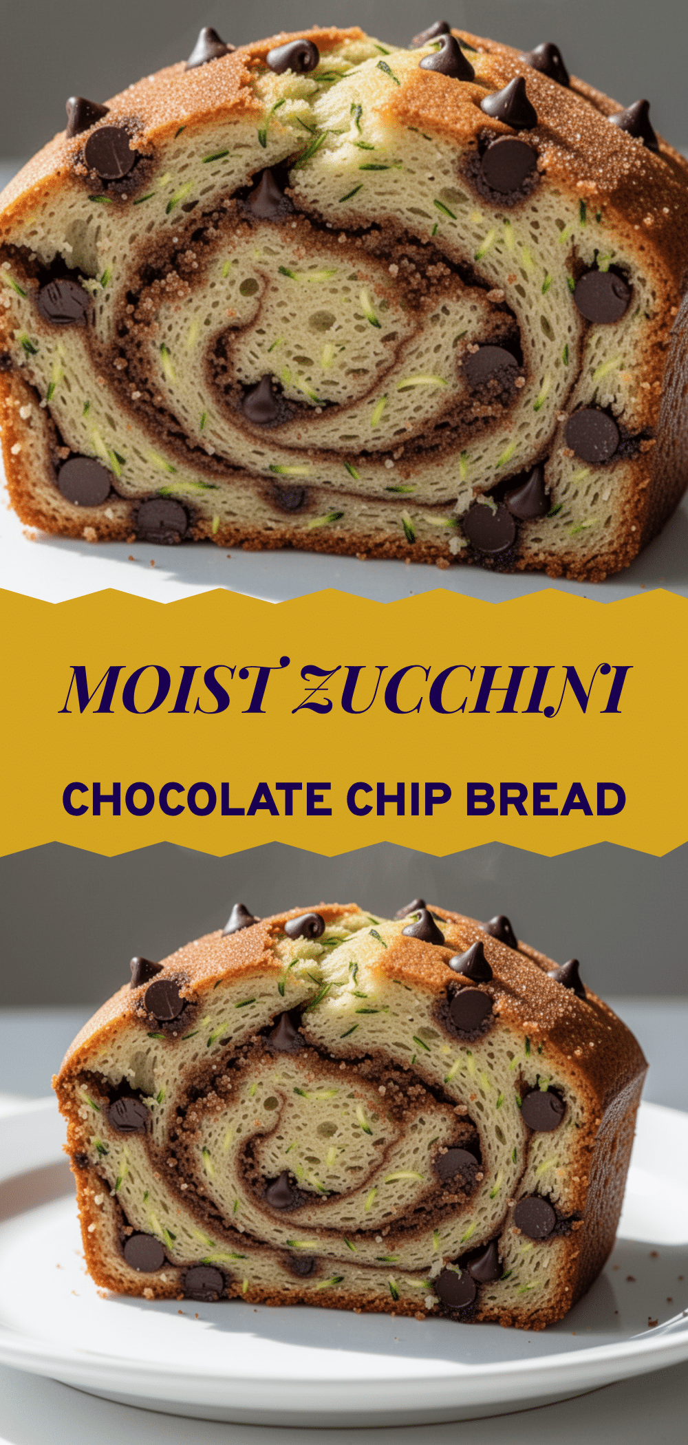 Zucchini Chocolate Chip Bread: 5-Ingredient Cinnamon Swirl Loaf 5 zucchini chocolate chip bread with cinnamon swirl recipe